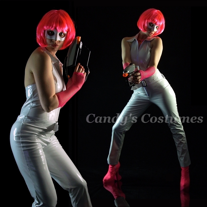 white vinyl jumpsuit